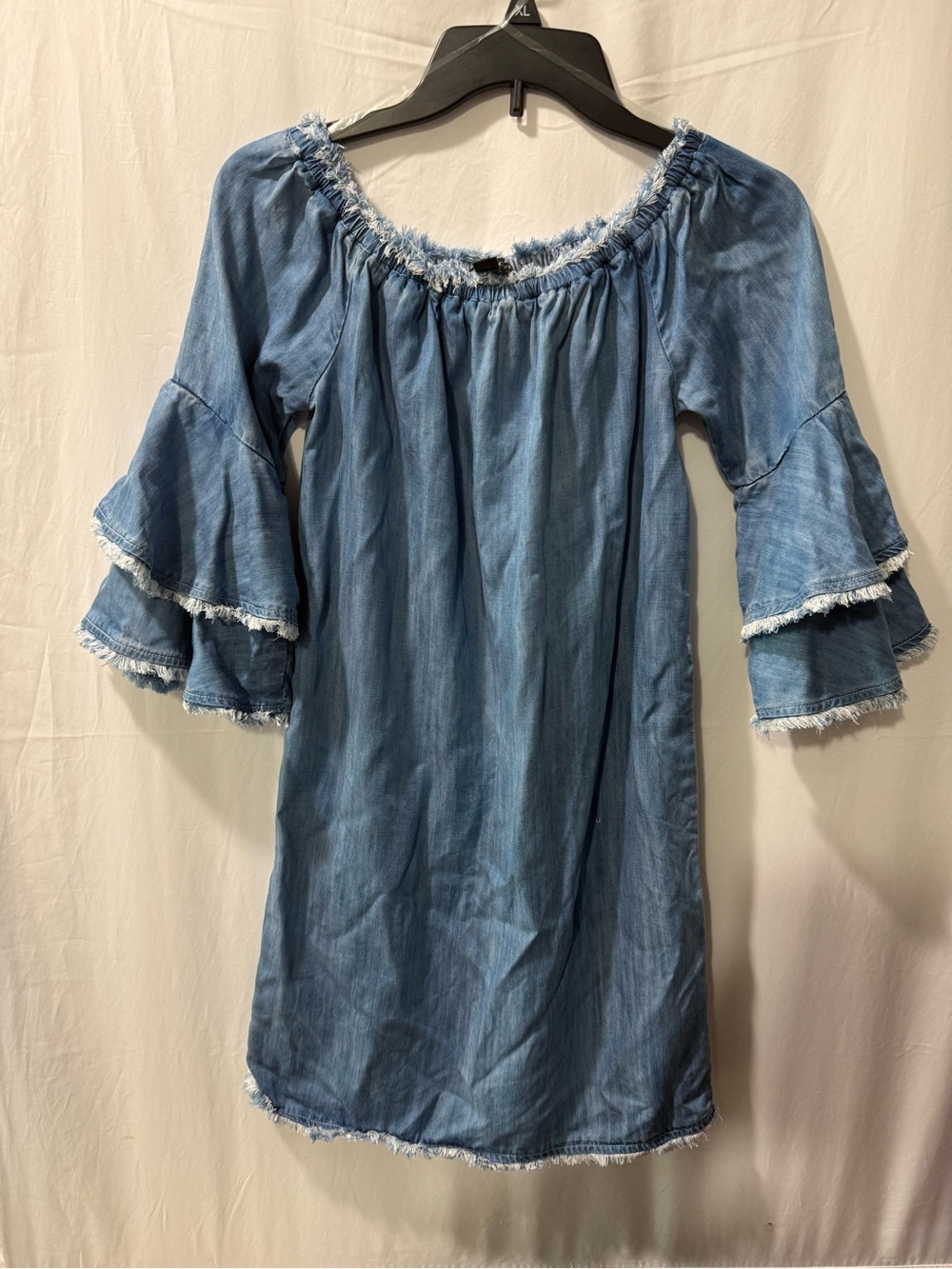 Boston Proper Light Blue Off-Shoulder Dress